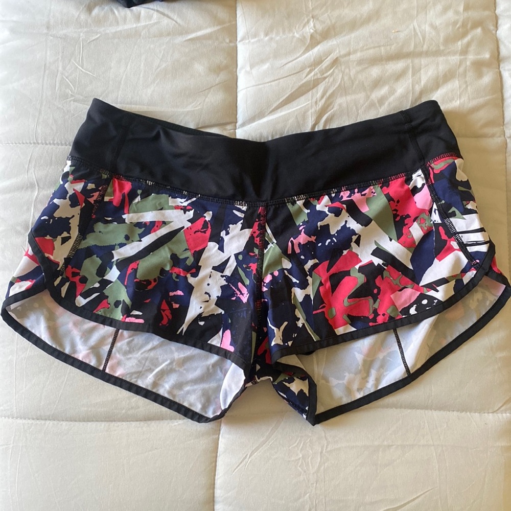 Lululemon Athletica Black and Pink Athletic Shorts